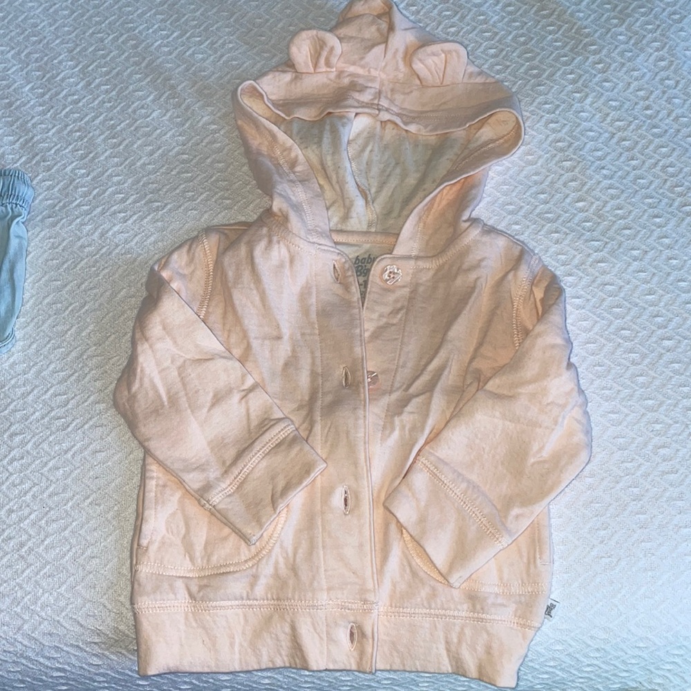 Light weight Osh Gosh peachy pink hoodie